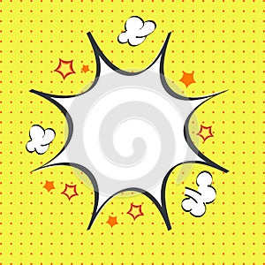 Blank comic speech bubble design.