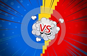 Blank comic versus fight background template