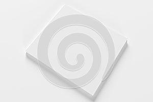 Blank compact disk cover isolated on white