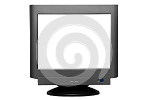 Blank computer crt screen