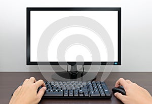 Blank computer monitor