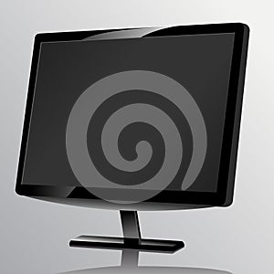 Blank computer monitor at the desk