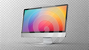 Blank Computer Screen Mockup for Website Design UIUX Presentation and Digital Marketing Realistic Display for Showcase