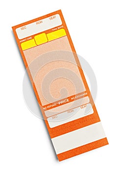 Blank Concert Ticket