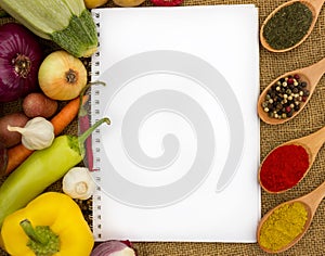 Blank cookbook for recipes