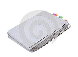 Blank copybook with stickers