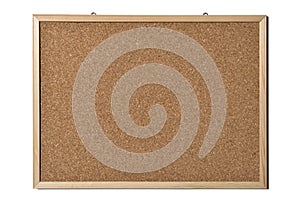 Blank cork board