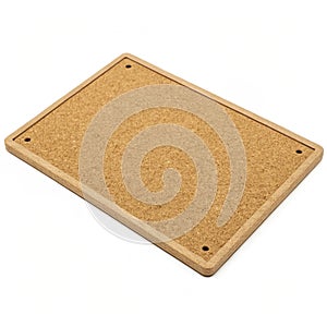 Empty space on cork board isolated on transparent background