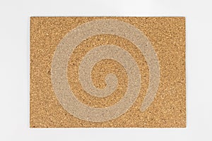 Blank Cork Bulletin Board Isolated on White Background