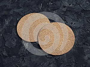 Blank cork coasters