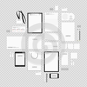 Blank corporate identity template set.