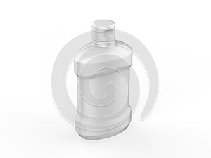 Blank cosmetic bottle with flip top cap for branding and mockup, ready for design presentation