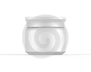 Blank cosmetic cream and gel jar for branding and mockup