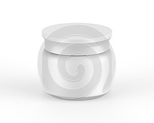 Blank cosmetic cream and gel jar for branding and mockup