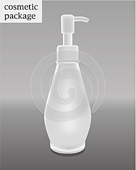 Blank cosmetic package collection - packing gel cleanser on white background