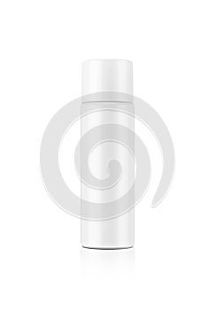 Blank cosmetic packaging white serum bottle isolated on white