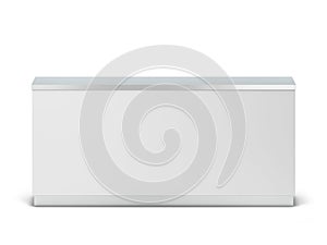 Blank counter stand mockup photo