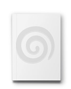 Blank cover book isolated on white background