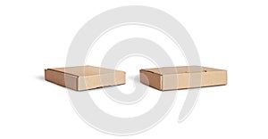 Blank craft accessory box mock up lying isolated, different sides