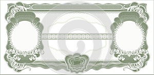 Blank for creating banknotes with two portraits green