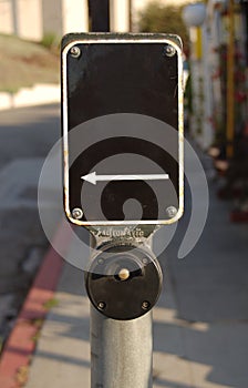 Blank crosswalk sign