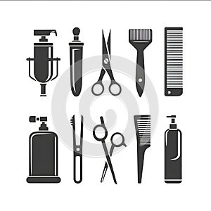 BLANK 2d vector flat transparent background minimalist Develop a refined cuttingedge barber icon that conveys the essence of