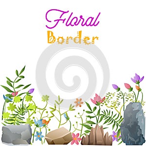Floral Leaves Frame and Border Decorative Ornaments Vector