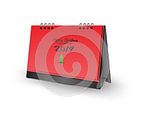 Blank desk calendar 3d mockup vector illustration, Vertical Realistic mockup for Desk calendar template design