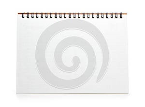 Blank desk calendar isolated on white