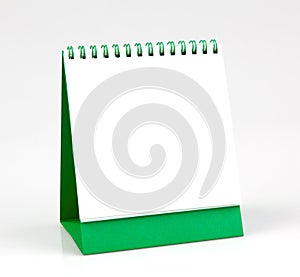 Blank desk calendar, isolated on white background