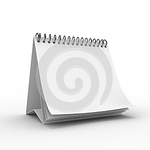 Blank desktop calendar