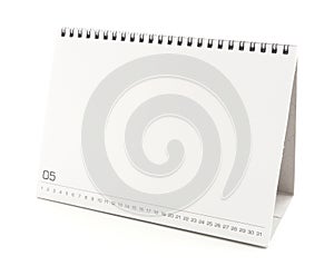 Blank desktop calendar