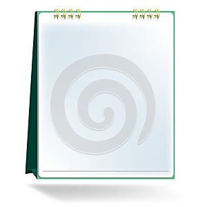 Blank desktop calendar vector