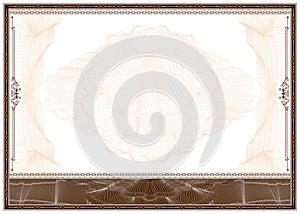 Blank diploma or certificate border photo