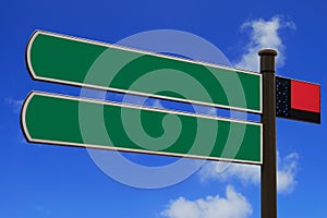 Blank Direction Sign