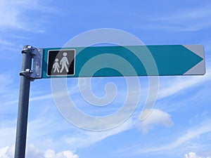 Blank directional sign