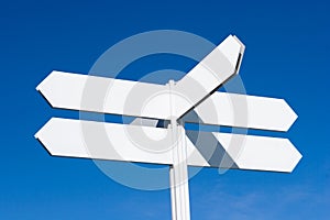 Blank Directional Sign Post