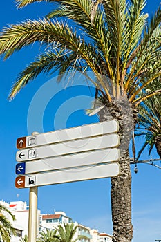 Blank directional signs