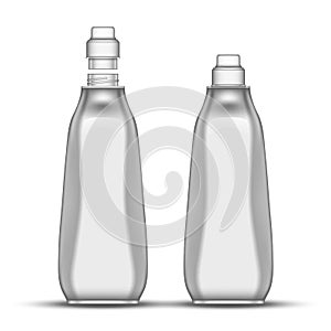 Blank Dishwashing Bleach Plastic Bottle Vector