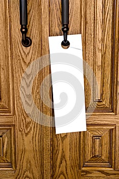 Blank doorknob advertisement