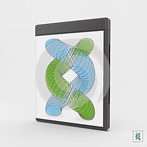 Blank DVD-case or CD-case. 3d vector illustration.