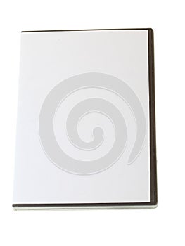 Blank DVD case on white