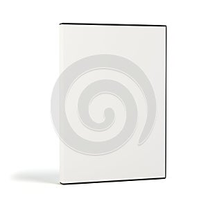 Blank DVD case on white photo