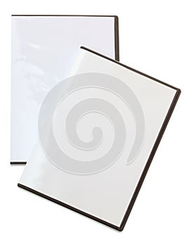 Blank DVD case on white
