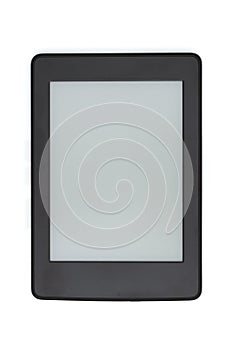 An blank e-reader on white