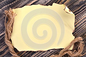 Blank edged burned paper