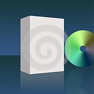 Blank empty box and DVD