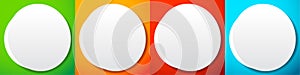 Blank, empty circle, orb and sphere button, badge, and pin shape design element
