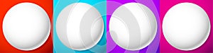 Blank, empty circle, orb and sphere button, badge, and pin shape design element