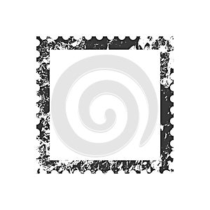 Blank empty postage stamp Grunge. Clean postage stamp template. Postage stamp border. Mockup postage stamp. Vector